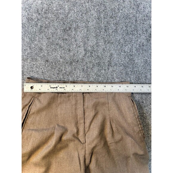 Rena Lange Brown Wool Blend Straight Leg Pants Women S Rare Classic Minimalist - Picture 7 of 8